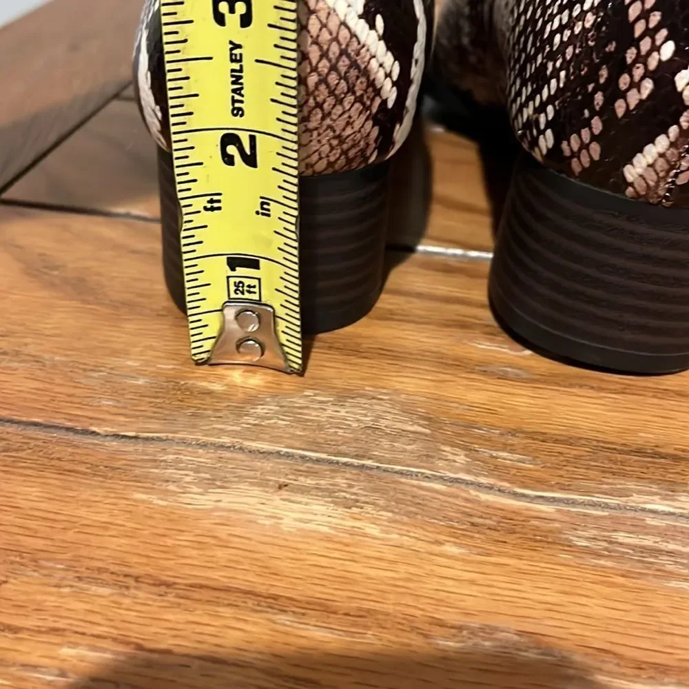 Alex Marie Leather Snake Print Boots Size 6.